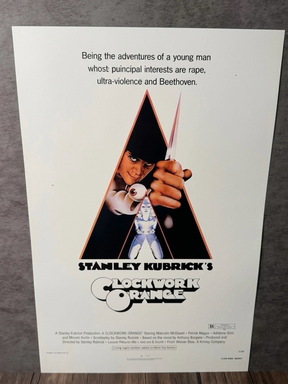 A Clockwork Orange (1971) Movie Poster Print – 11x17"